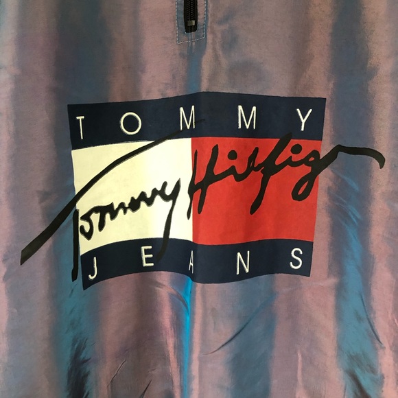 RARE Bootleg Tommy Hilfiger Iridescent Windbreake - Picture 3 of 8